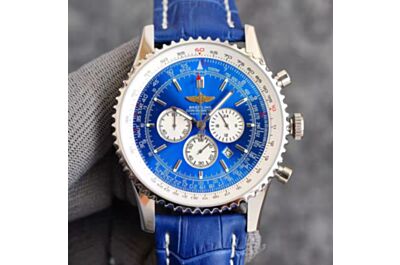 Breitling Navitimer Blue Dial White Inner Bezel Concave Design Bezel Date Window Minute&Hour Counters seconds Subdial Watch