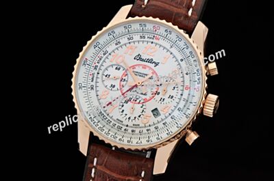 Breitling Montbrillant 01 A41370 Swiss Ltd. Edition Brown Leather Rubber Strap 40mm Watch BNL090