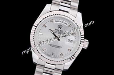 Rolex 118206 Diamond ScaleVintage 18k White Gold  Day Date Watch UK