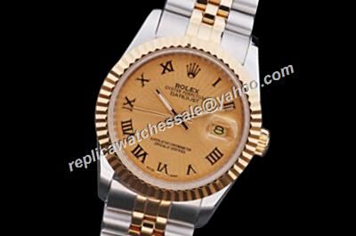 Luxury Rolex Datejust Roman 116203  Gold Oyster Perpetual London  Men's Watch 