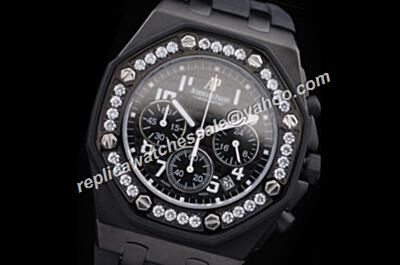 AP Offshore Lady Alinghi Diamonds Limited Edition Chronogaraph Women 's All Black Watch