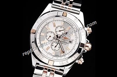 Breitling Automatic 24 Hours 44mm Chronomat Day Date Rep SS Bracelet Watch 
