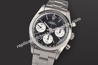 Rolex  Swiss Movement 116500LN-78590 Silver Daytone Black Face Watch LLS071